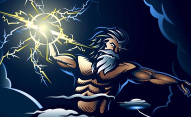 Drawing of Zeus