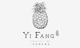 hand-drawn pineapple over the words yi fang