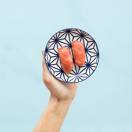sushi on a plate
