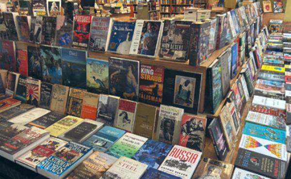 books displayed on a table