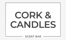 the words cork & candles